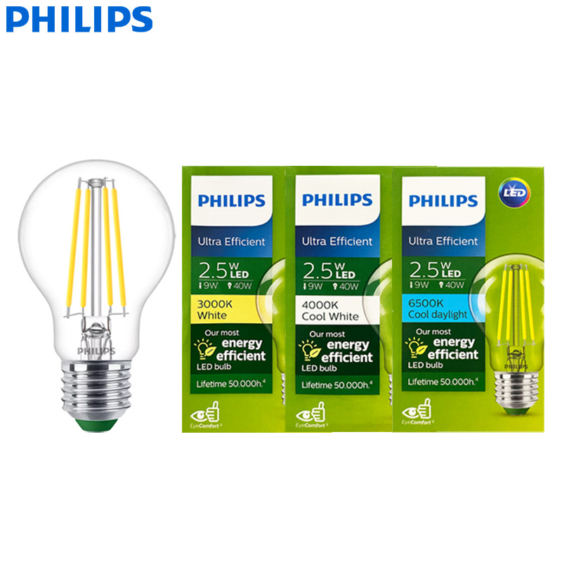 Philips Bulb Led Classic - Philips Ultra-Effiziente LED-Glühfadenlampe Klar A60 E27
