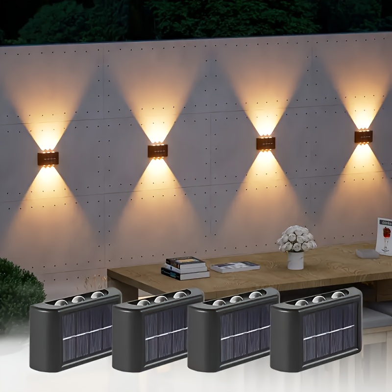 Up Lighting Decor - LED Solarleuchte für Außen, Wasserdichte Solar-Wandlampe