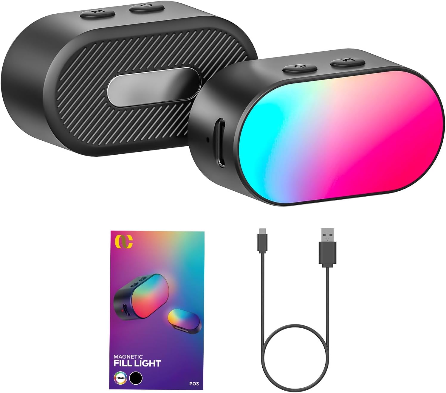 Lighting Visual - AOCHUAN Mini RGB Magnetisches Fülllicht 3-Stopp-Helligkeit