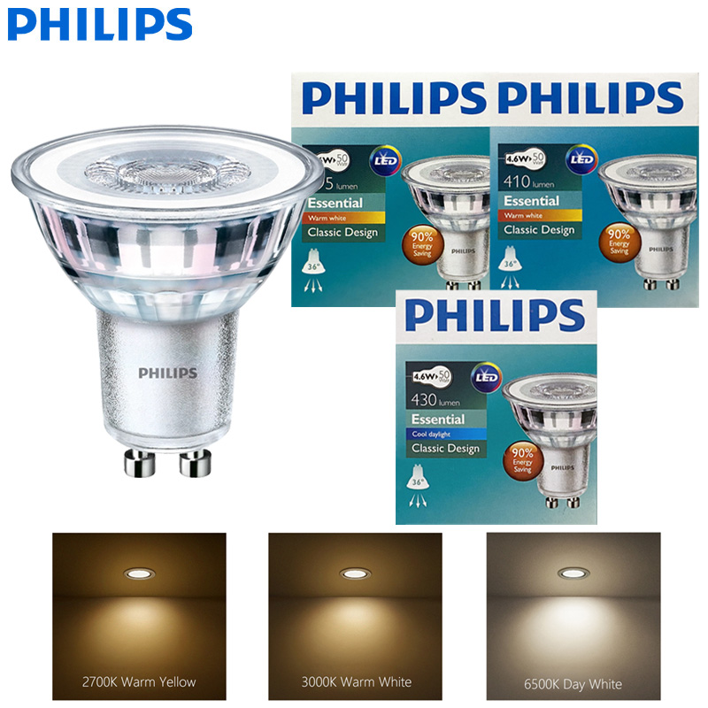 Philips Bulb Led Classic - PHILIPS GU10 PAR16 LED-Spotlampe Essential 4,6W