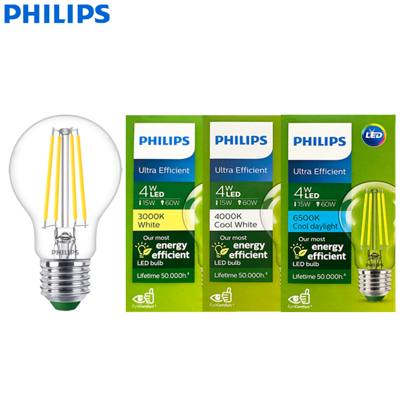 Philips Bulb Led Classic - Philips Ultra-Effiziente LED-Glühfadenlampe Klar A60 E27