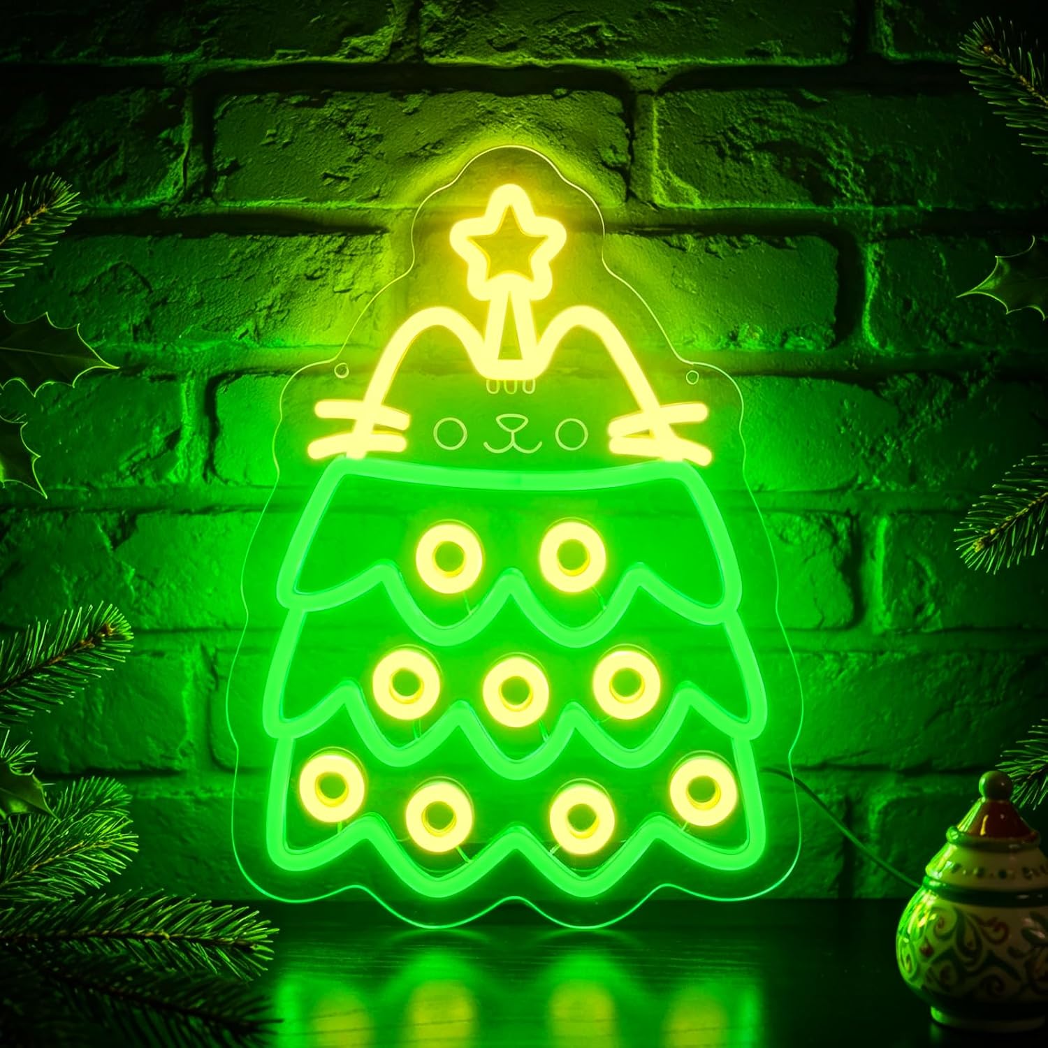 Weihnachtsbaum-LED-Neonschild  – Lighting Christmas Decor Bewertung und Preis