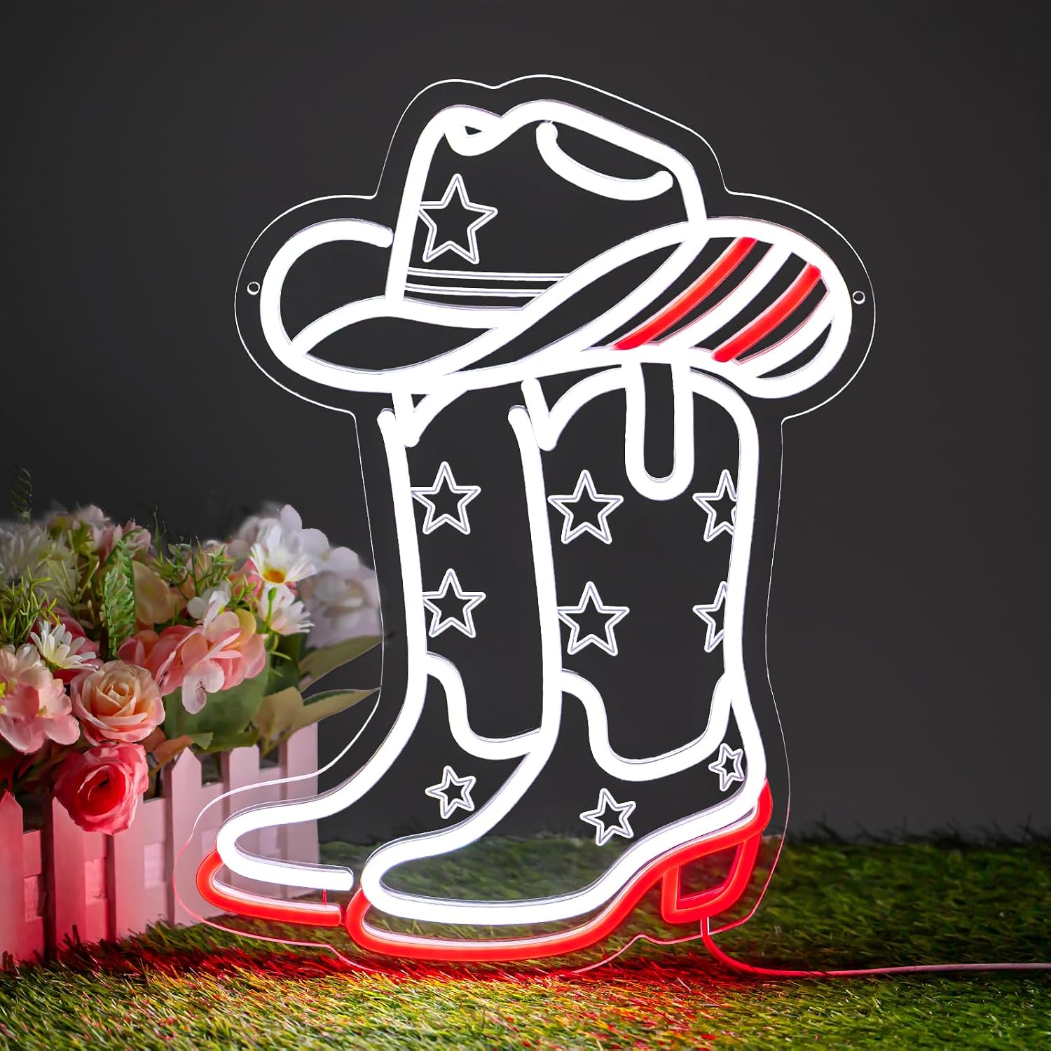 Cowboy-Stiefel und Hut LED-Neo – Lighting Decoration Ideas Bewertung und Preis