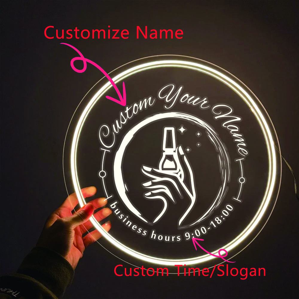 1PC Runde Form Nail art Thema  – Lighting Decoration Ideas Bewertung und Preis